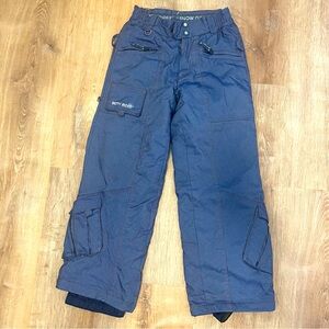 Betty Rides Snow Girl Snowboarding Denim Look Cargo Pants Elastic Waist Youth S
